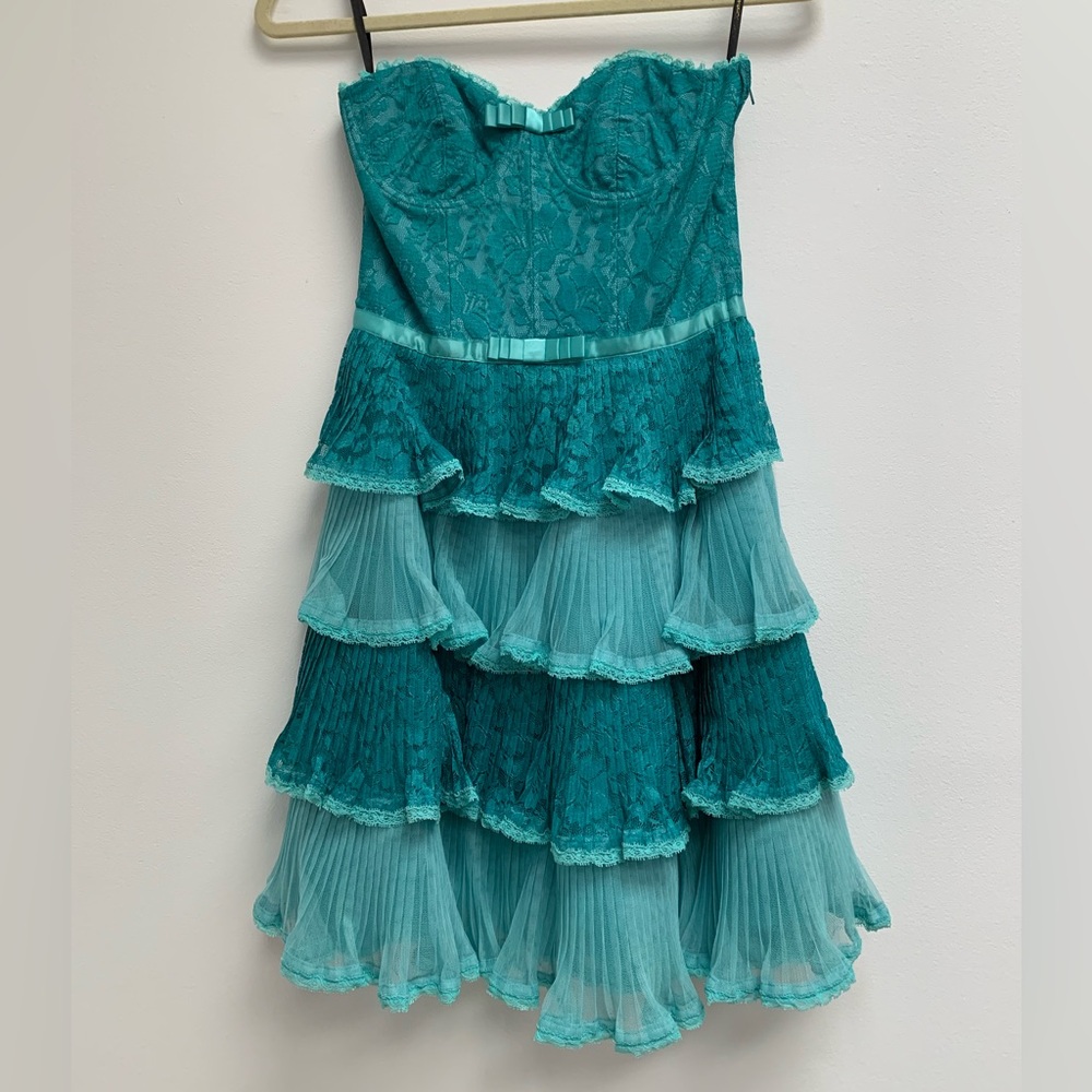 NWT Bestey Johnson 2000s Lace Corset Mini Dress